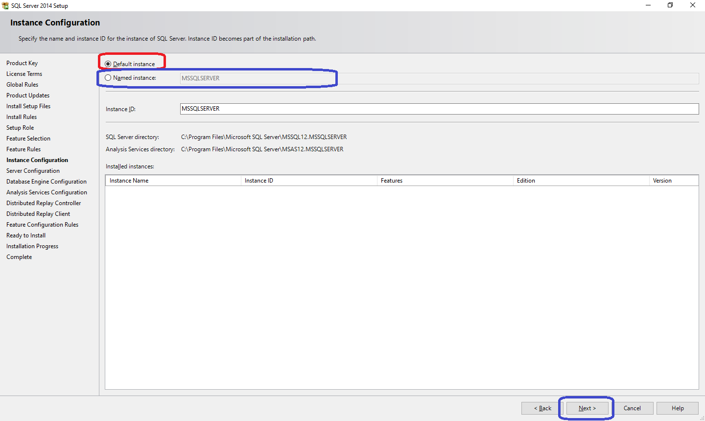 نرم افزار عمومي-تحت وب-نصب-نصب اس کيو ال سرور-Instance Configuration-روز نت