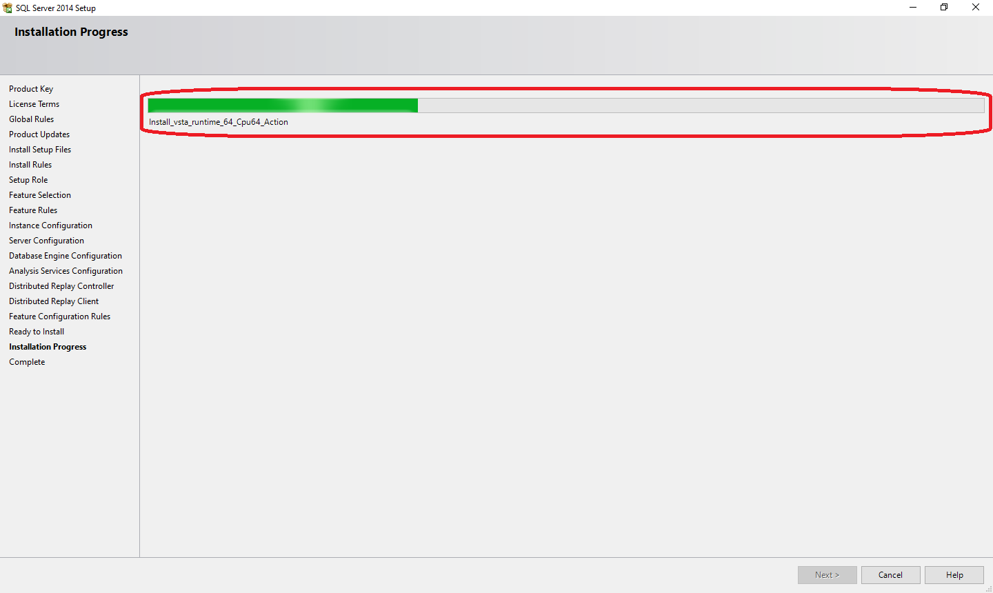 نرم افزار عمومي-تحت وب-نصب-نصب اس کيو ال سرور-Installation Progress-روز نت